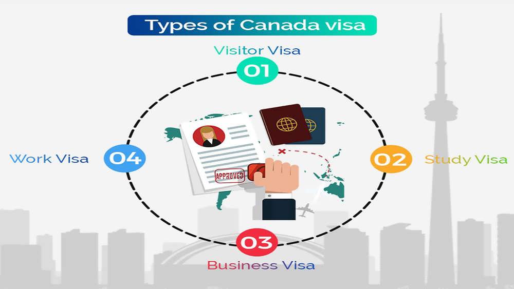 نمودار انواع ویزای کانادا