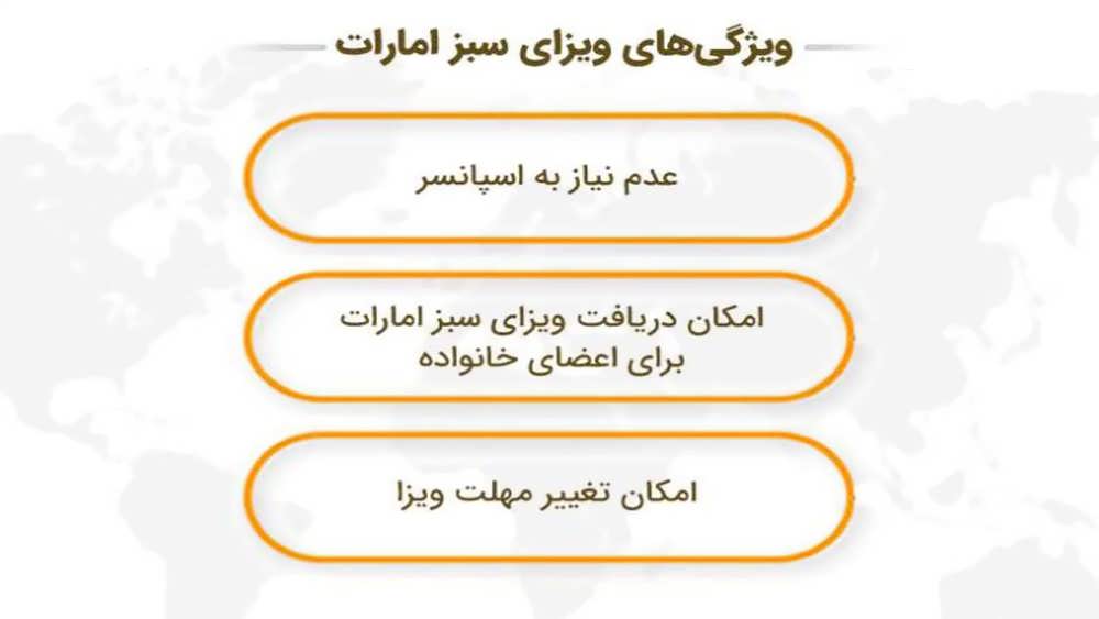 ویژگی های ویزای سبز