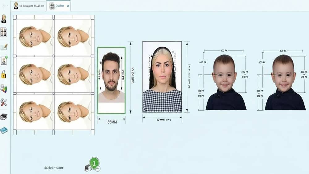 چیدمان عکس پاسپورتی