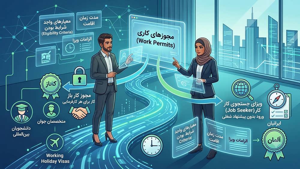 شناخت انواع مجوزهای کاری و ویزاهای جستجوی کار