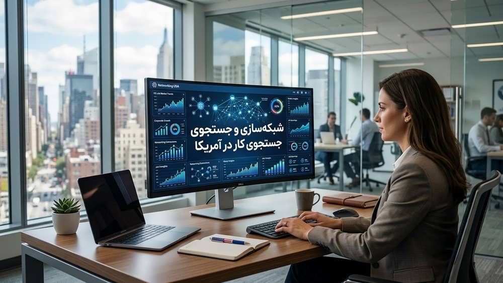 شبکه سازی حرفه ای و استراتژی جستجوی کار در بازار آمریکا.