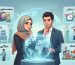 یک زوج متخصص ایرانی در حال بررسی نقشه جهان و تحقیق درباره معیارهای کلیدی مانند ویزا و بازار کار برای مهاجرت به کشورهای مختلف هستند.