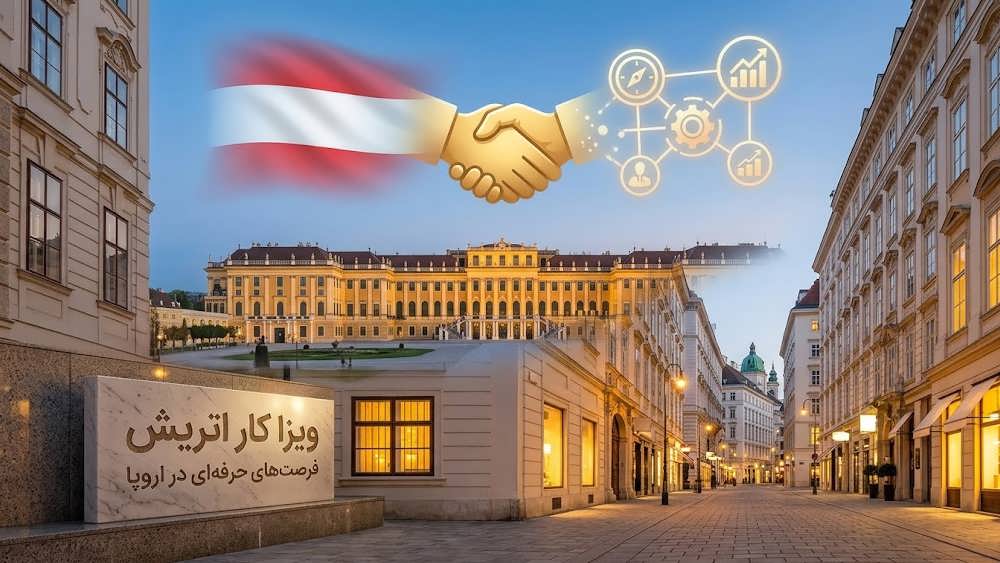 مقاله درباره ویزای کار اتریش و کارت قرمز-سفید-قرمز برای متخصصان ایرانی.