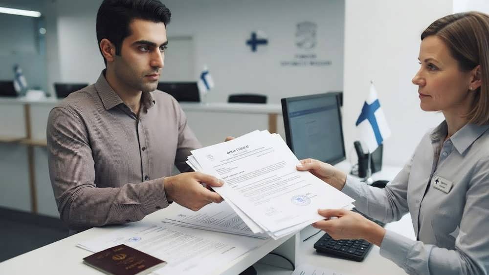 تصویر مفهومی از سیستم ارزیابی کارفرمایان فنلاندی و تایید جاب آفر توسط اداره کار فنلاند TE Office