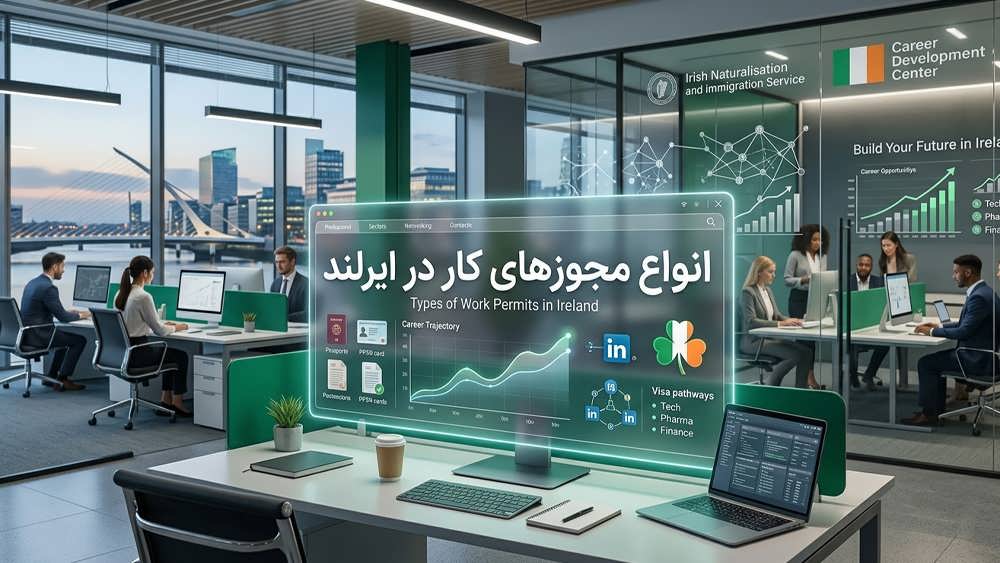 انواع مجوزهای اشتغال و ویزای کاری ایرلند برای متخصصان بین المللی.