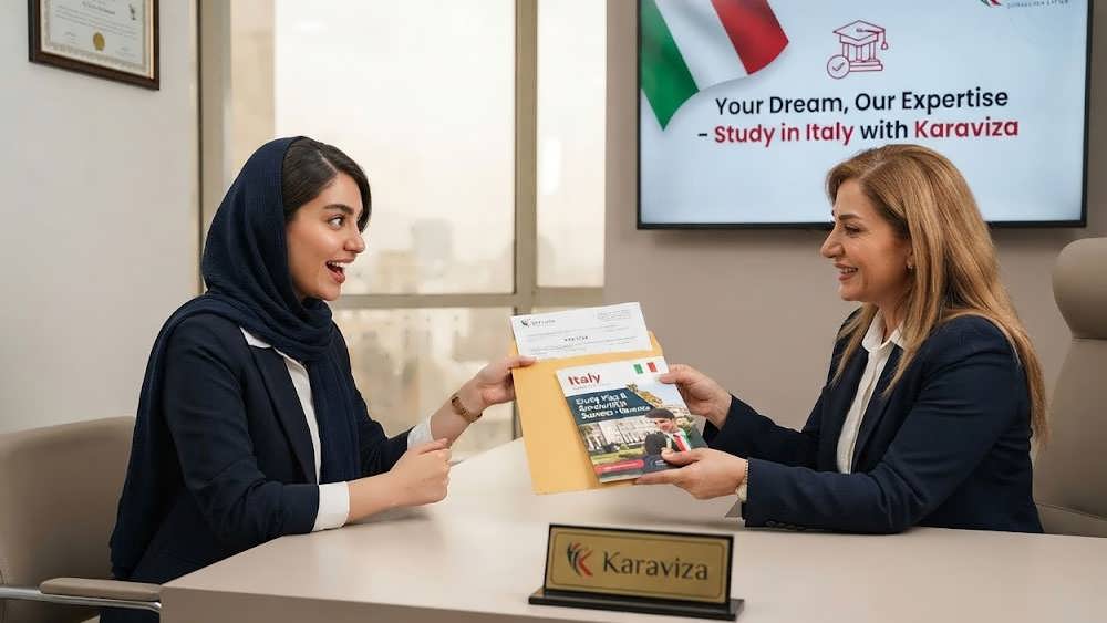 تضمین موفقیت در دریافت بورسیه و ویزای تحصیلی ایتالیا با کاراویزا