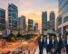نمای شهری مدرن مانیل (ماکاتی و BGC) هنگام غروب