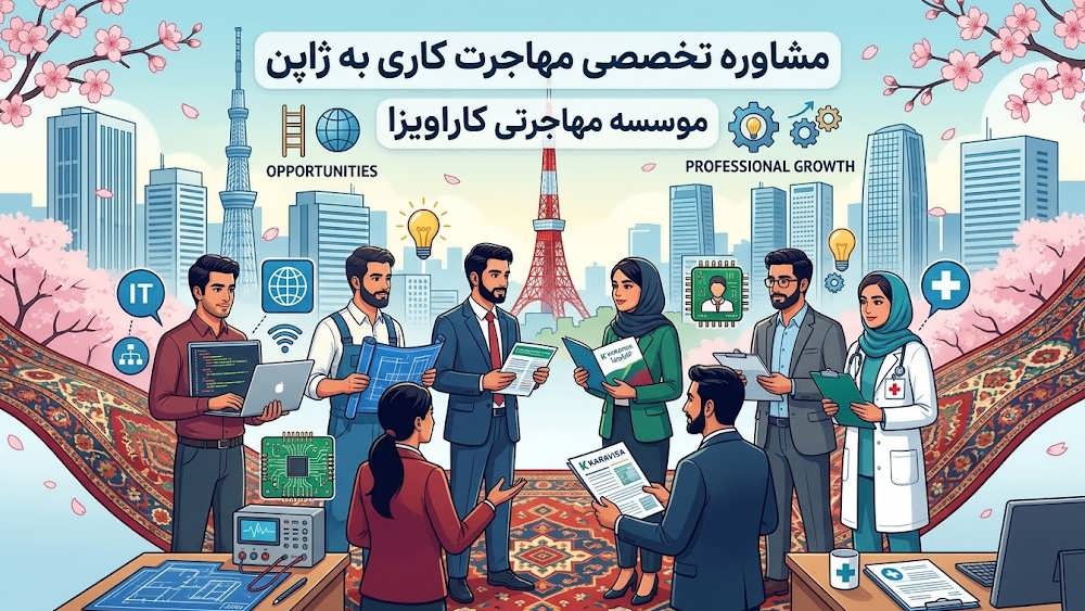 مشاوره تخصصی ویزای کاری و پذیرش شغلی ژاپن موسسه مهاجرتی کاراویزا